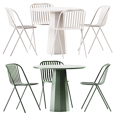 Connubia Dix Table & Belca Chair Garden Furniture 3D model image 1 