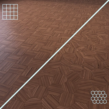 Title: 3D Parquet Flooring Module | High-Quality 3D model image 1 