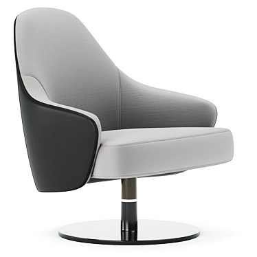 Modern Ludwig Armchair: Stylish Comfort 3D model image 1 