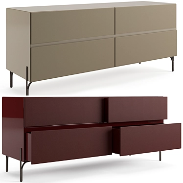 Sophisticated Fendi Palmer Drawers 3D model image 1 