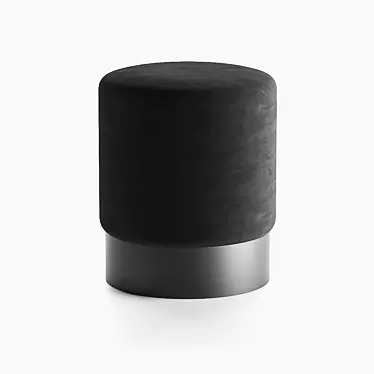 Mini Bague Black Pouf 3D model image 1 