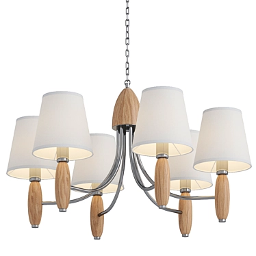 Rustic Elegance Chandelier 815mm 3D model image 1 