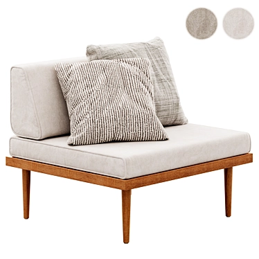 Casara Modern Armchair: Stylish Comfort 3D model image 1 