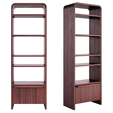 Modern Alta Bookcase: Stylish Storage Solution 3D model image 1 
