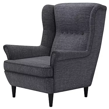 Comfortable STRANDMON Armchair - Modern Elegance 3D model image 1 