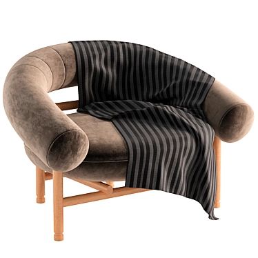 Elegant Loop Lounge Chair 3D model image 1 
