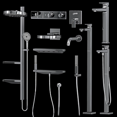 Hansgrohe Rainfinity Metropol Set: Ultimate Shower Experience 3D model image 1 