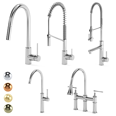 Elevate Your Kitchen: KRAUS Faucets 3D model image 1 