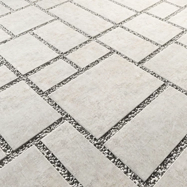 Pebble Paving Tile: Versatile, High-Quality Solution 3D model image 1 