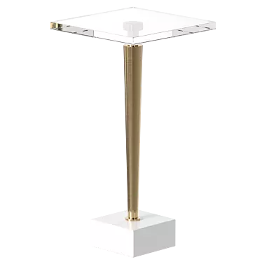 Brushed Brass Drink Table 3D model image 1 