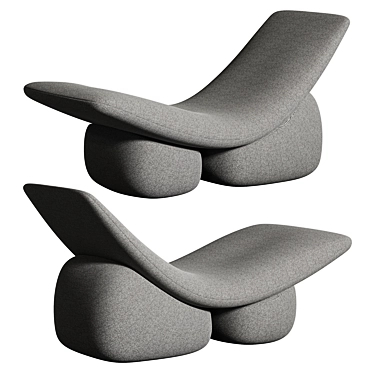 Sleek Modern Lounge Chair 3D model image 1 