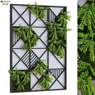 Nature's Oasis Vertical Wall Garden 3D model image 1 