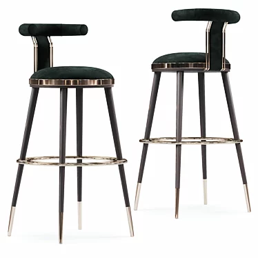 Elegant Corona Bar Chair 3D model image 1 
