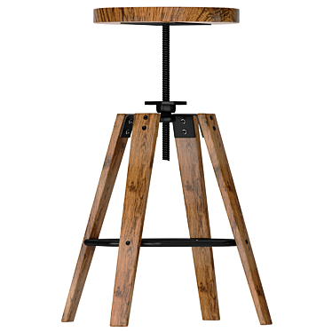 Rustic Brown Stool: Folly 3D model image 1 