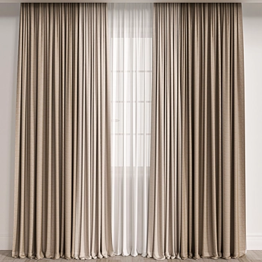 Premium Curtain with V-Ray and Corona Render 3D model image 1 