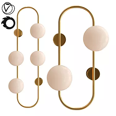 Hoop Wall Pendant Light Collection 3D model image 1 