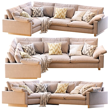 Elegant Harmony Sofa 3D model image 1 