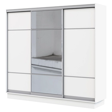 Practitioner 3-Door Sliding Wardrobe 3D model image 1 