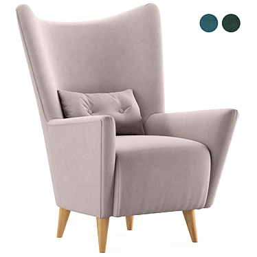 Nosta Lounge Chair: Stylish, Cozy, and Versatile 3D model image 1 