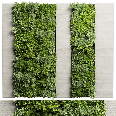 Wooden Frame Vertical Wall Garden 3D model image 1 