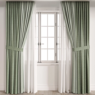 Versatile 3D Curtain Model 3D model image 1 