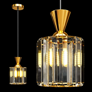 Elegance in Crystal: Luxury Lamp 3D model image 1 
