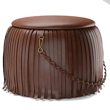 Elegant Ribbon Pouf: Stylish & Versatile 3D model image 1 