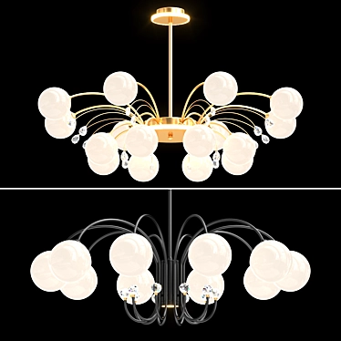 Elegant Nordic Chandeliers 3D model image 1 