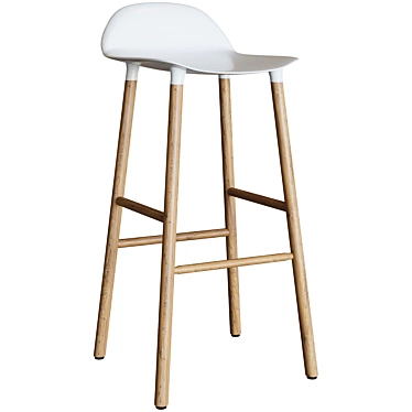 Wooddi Group Barstool Chair: Stylish and Comfortable 3D model image 1 