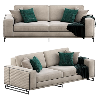 Stylish Denis Sofa: Modern Design 3D model image 1 