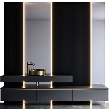 Gessi 316 Faucet - Stylish Bathroom Furniture 3D model image 1 