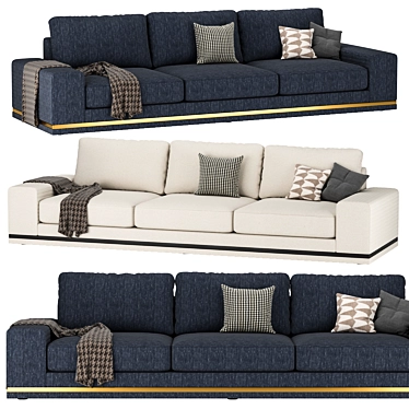 Luxury Cohen Sofa by Longhi 3D model image 1 