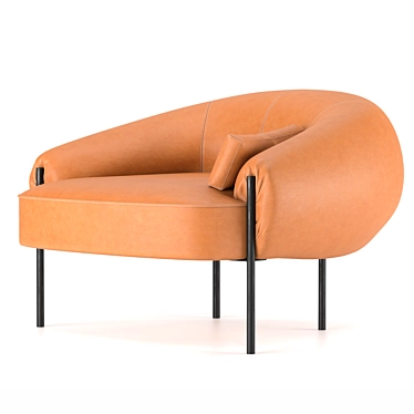 Luxury Leather Armchair: Isola Amura 3D model image 1 