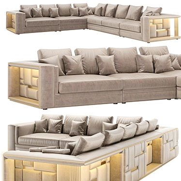 Modular Babylon Rack Sofa 3D model image 1 