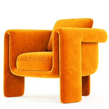 Luxurious Velvet Floria Chair 3D model image 1 