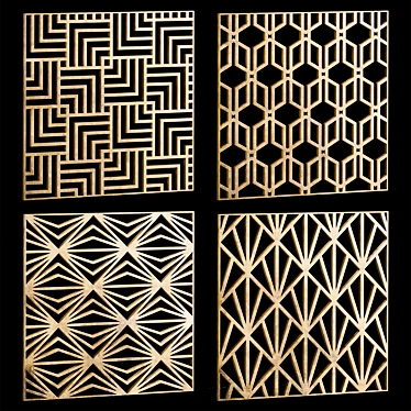 Square Decorative Panels: Set of 25 3D model image 1 