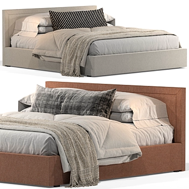 Askona Sonata 200x200 Bed - Dreamlike Comfort 3D model image 1 
