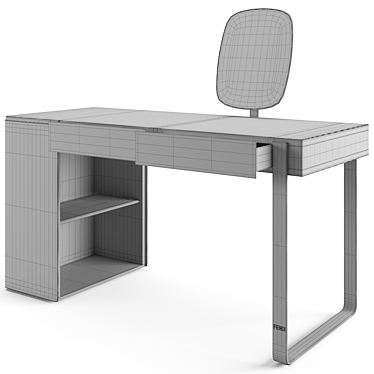 Elegance Redefined: Fendi Casa Icon Desk 3D model image 1 