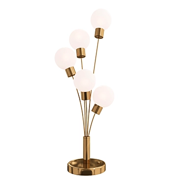 Elegant Aged Brass Table Lamp 3D model image 1 