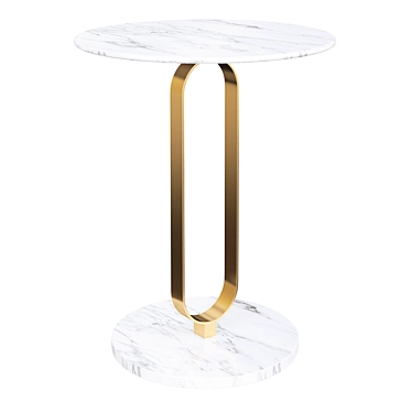 Gleaming Brass Hensley Side Table 3D model image 1 