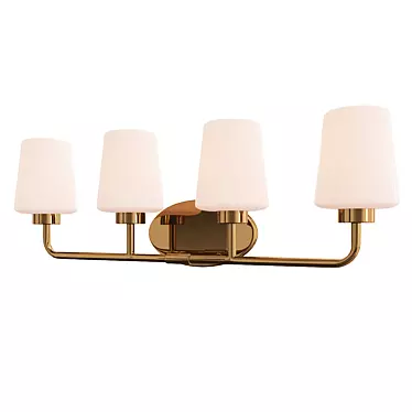 Modern Molly Gold Vanity Light 3D model image 1 