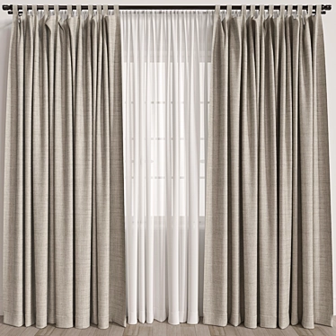 Versatile Curtain Model for Vray and Corona 3D model image 1 