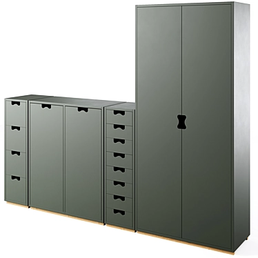 SNOW F High Cabinet - Stylish Storage Solution 3D model image 1 