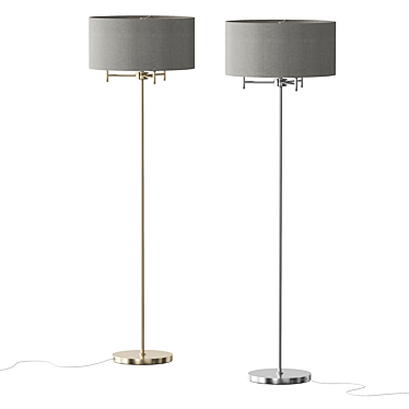 Elegant Fleur Floor Lamp 3D model image 1 