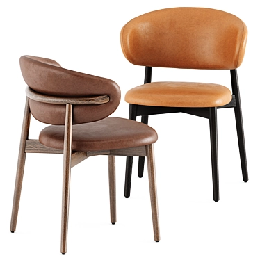 Elegant Oleandro Chairs by Calligaris 3D model image 1 