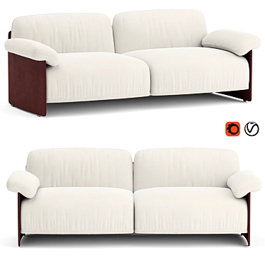 Elegant Wittmann Marlow Sofa 3D model image 1 