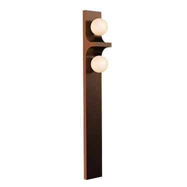 Elegant Brass Wall Lamp 3D model image 1 