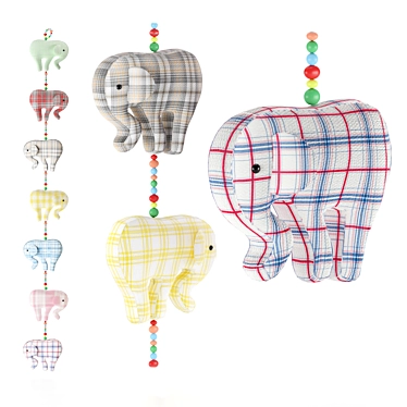 Title: Whimsical Elephant Wall Decor 3D model image 1 