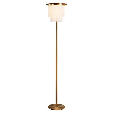 Houtique Cream Floor Lamp: Sleek & Stylish Illuminate 3D model image 1 