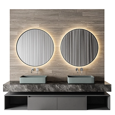 Luxury Spa-Inspired Bathroom Set 3D model image 1 